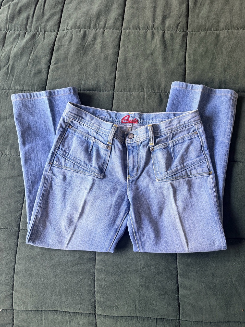 Blue Cult Light Washed Wide Leg Jeans Size 30